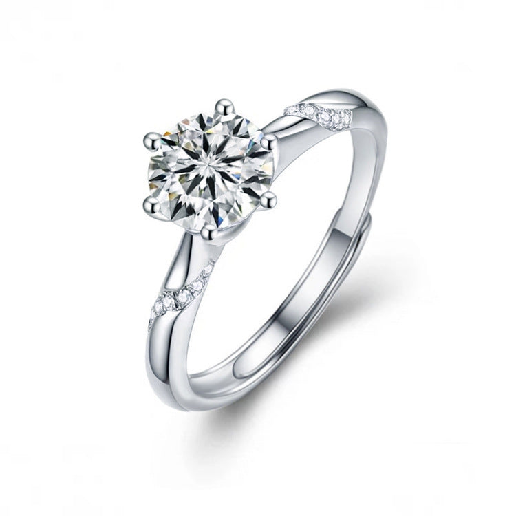 Six-Prong Moissanite Solitaire Ring — Engagement Classic | 925 Sterling Silver
