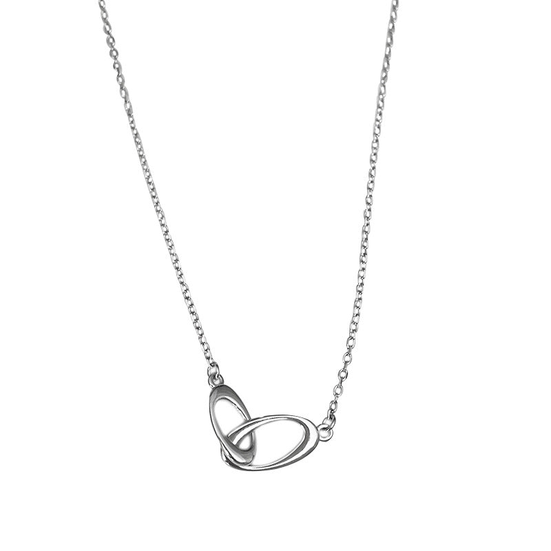 Interlocking Circle Pendant Necklace — Symbol of Forever | 925 Sterling Silver