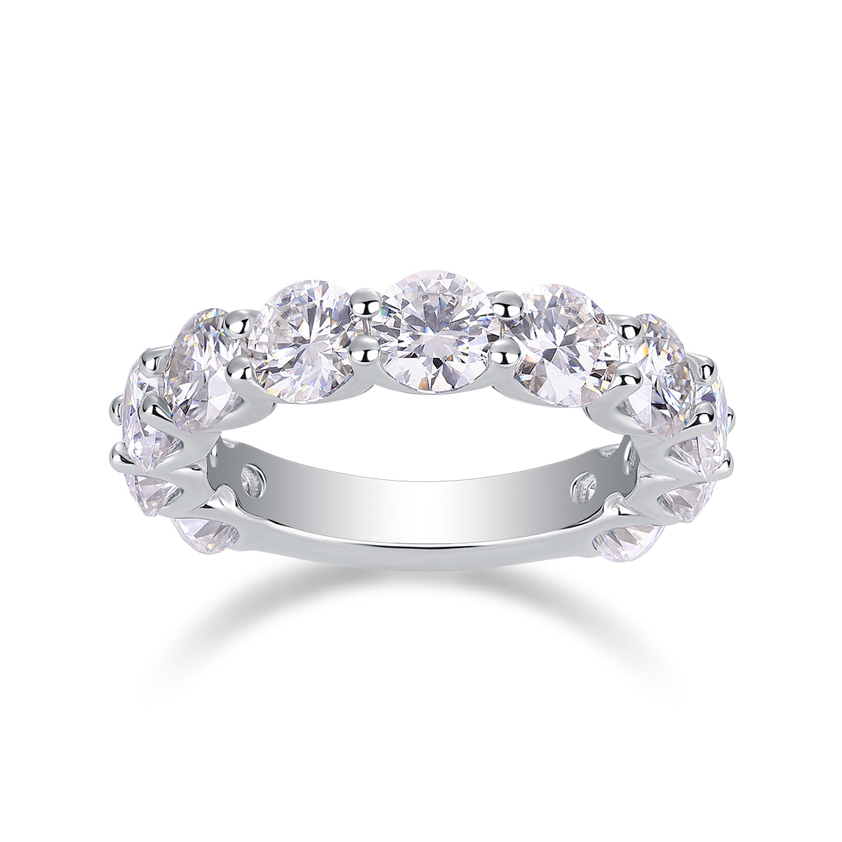 Dazzling Moments Eternity Moissanite Ring | 925 Sterling Silver