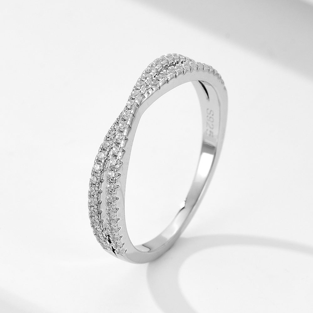Bridal Ring Set — 5A Zirconia Solitaire & Pavé Band | 925 Sterling Silver