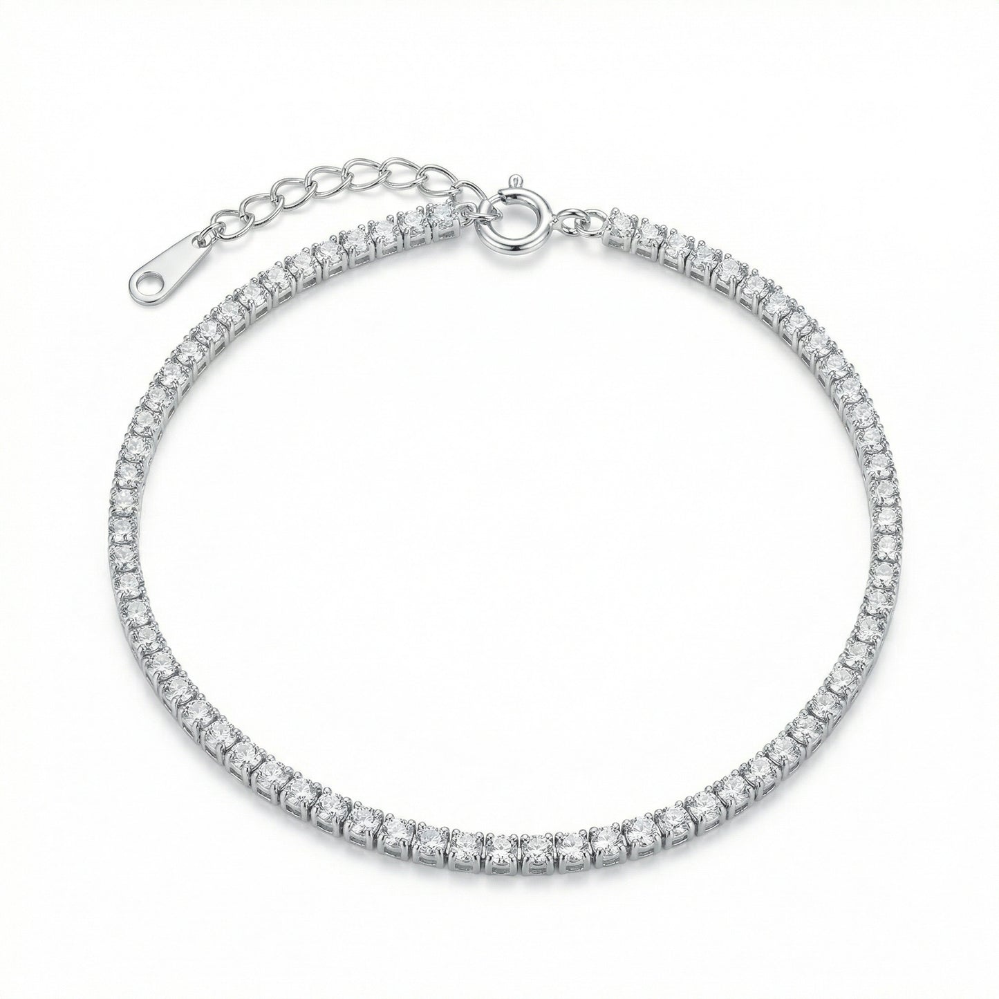 CZ Round-Cut Tennis Bracelet — Brilliant Sparkle | 925 Sterling Silver