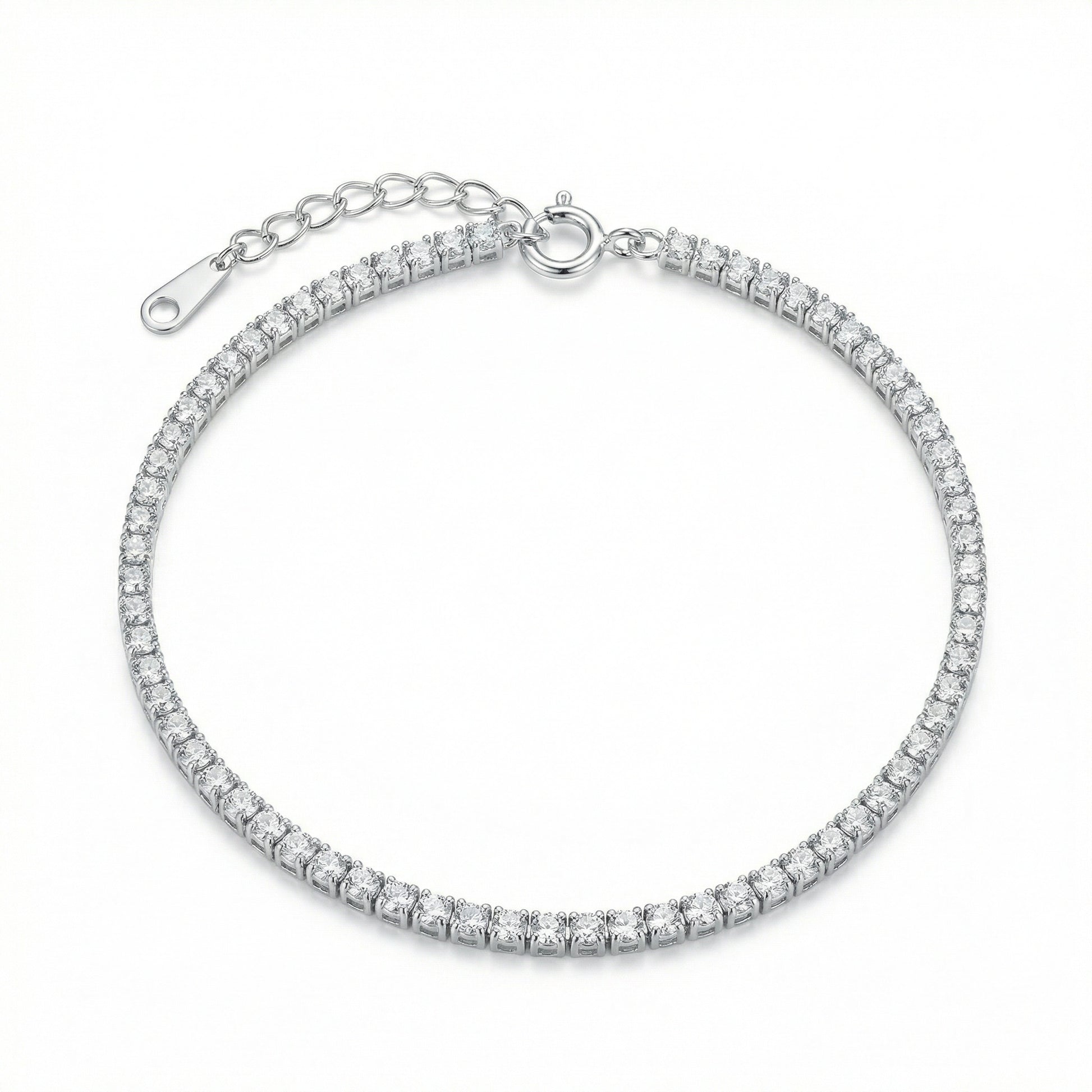 CZ Round-Cut Tennis Bracelet — Brilliant Sparkle | 925 Sterling Silver