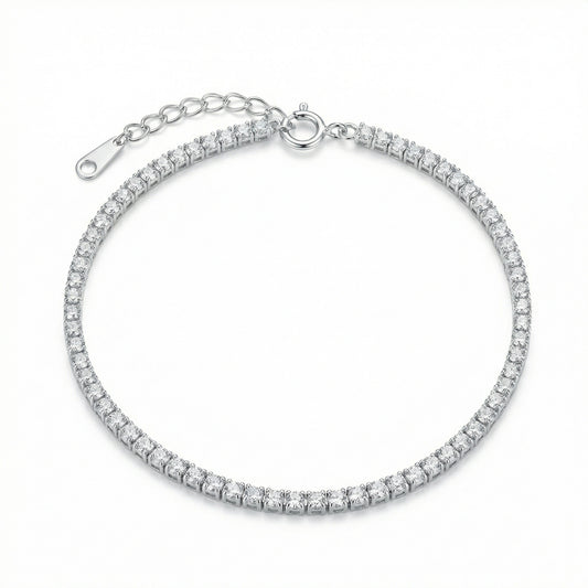 CZ Round-Cut Tennis Bracelet — Brilliant Sparkle | 925 Sterling Silver