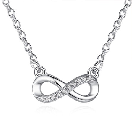 Infinity Crystal Pendant Necklace — Endless Love | 925 Sterling Silver