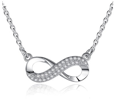Infinity Crystal Pendant Necklace — Endless Love | 925 Sterling Silver