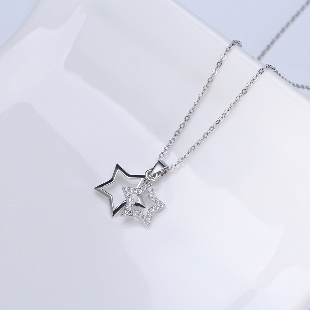 Celestial Star Pendant Necklace | 925 Sterling Silver
