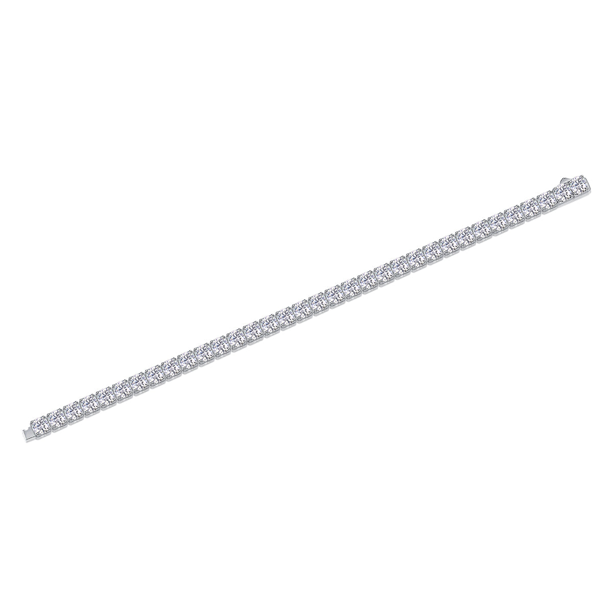 Gravitation slim moissanite tennis bracelet in 925 sterling silver