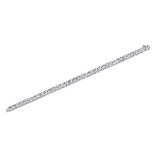 Gravitation slim moissanite tennis bracelet in 925 sterling silver