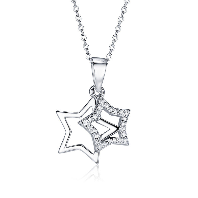 Celestial Star Pendant Necklace | 925 Sterling Silver