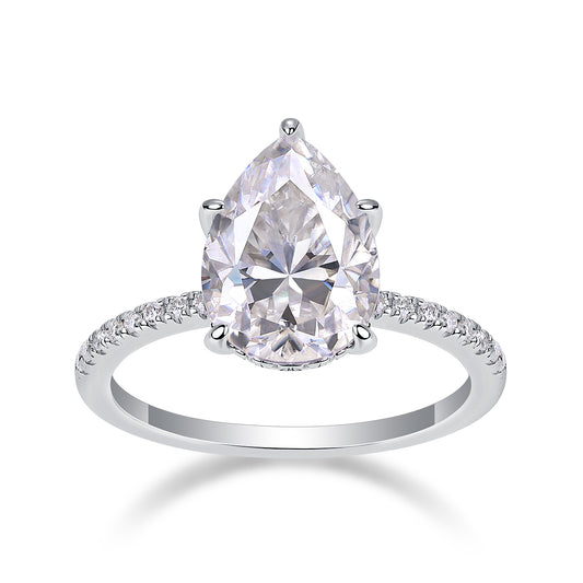 Light and Shadow Moissanite Ring