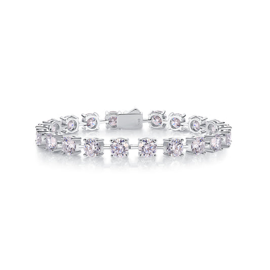 About Time luxury moissanite tennis bracelet in 925 sterling silver