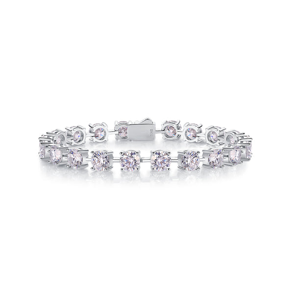 About Time luxury moissanite tennis bracelet in 925 sterling silver