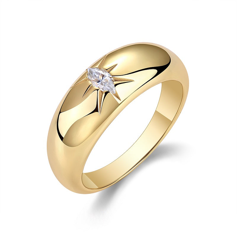 Eight-Prong Radiance Moissanite Solitaire Ring | 925 Sterling Silver