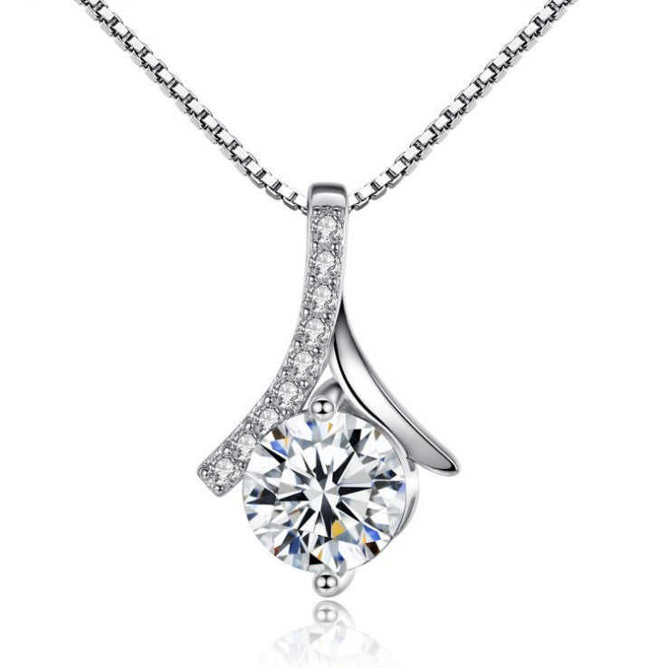 Clover Diamond Pendant Necklace — Lucky Sparkle | 925 Sterling Silver