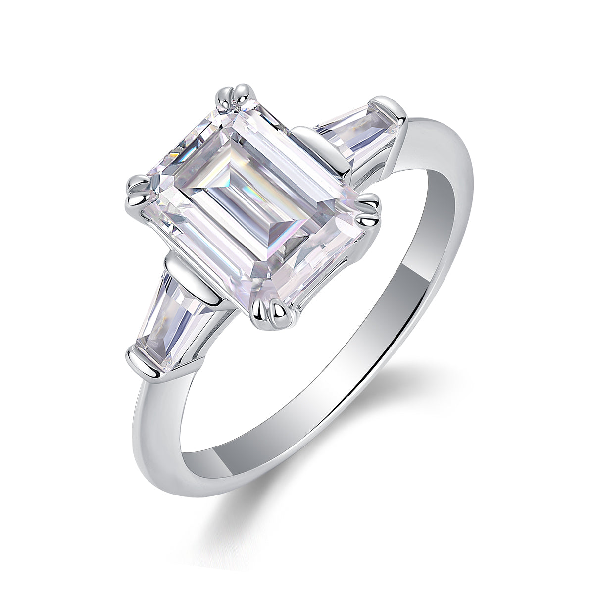 Starry Sky Mirror Moissanite Ring