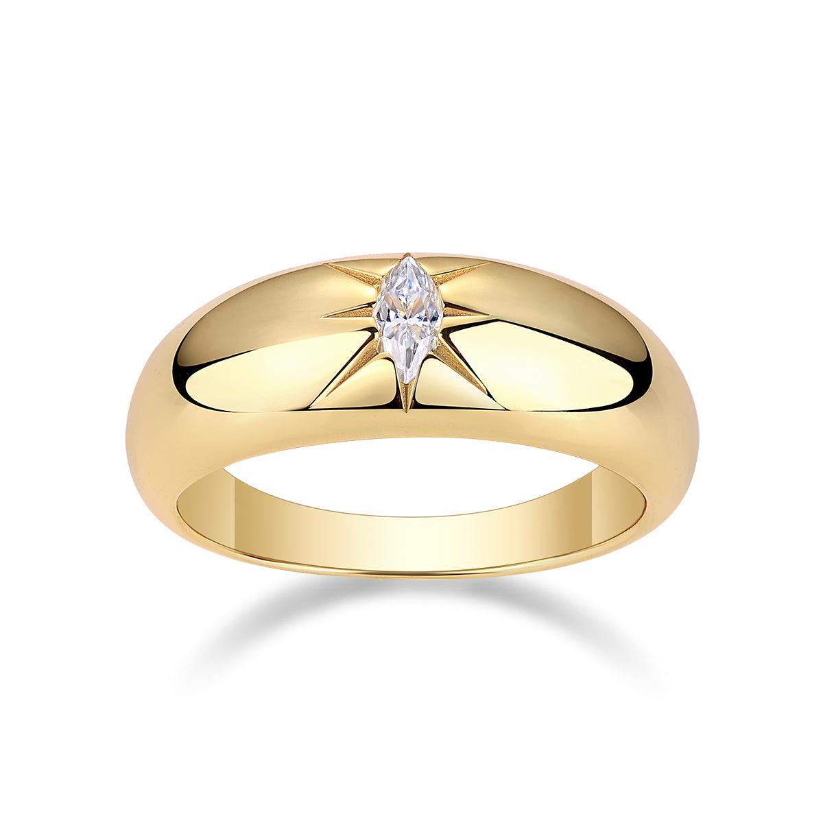 Eight-Prong Radiance Moissanite Solitaire Ring | 925 Sterling Silver