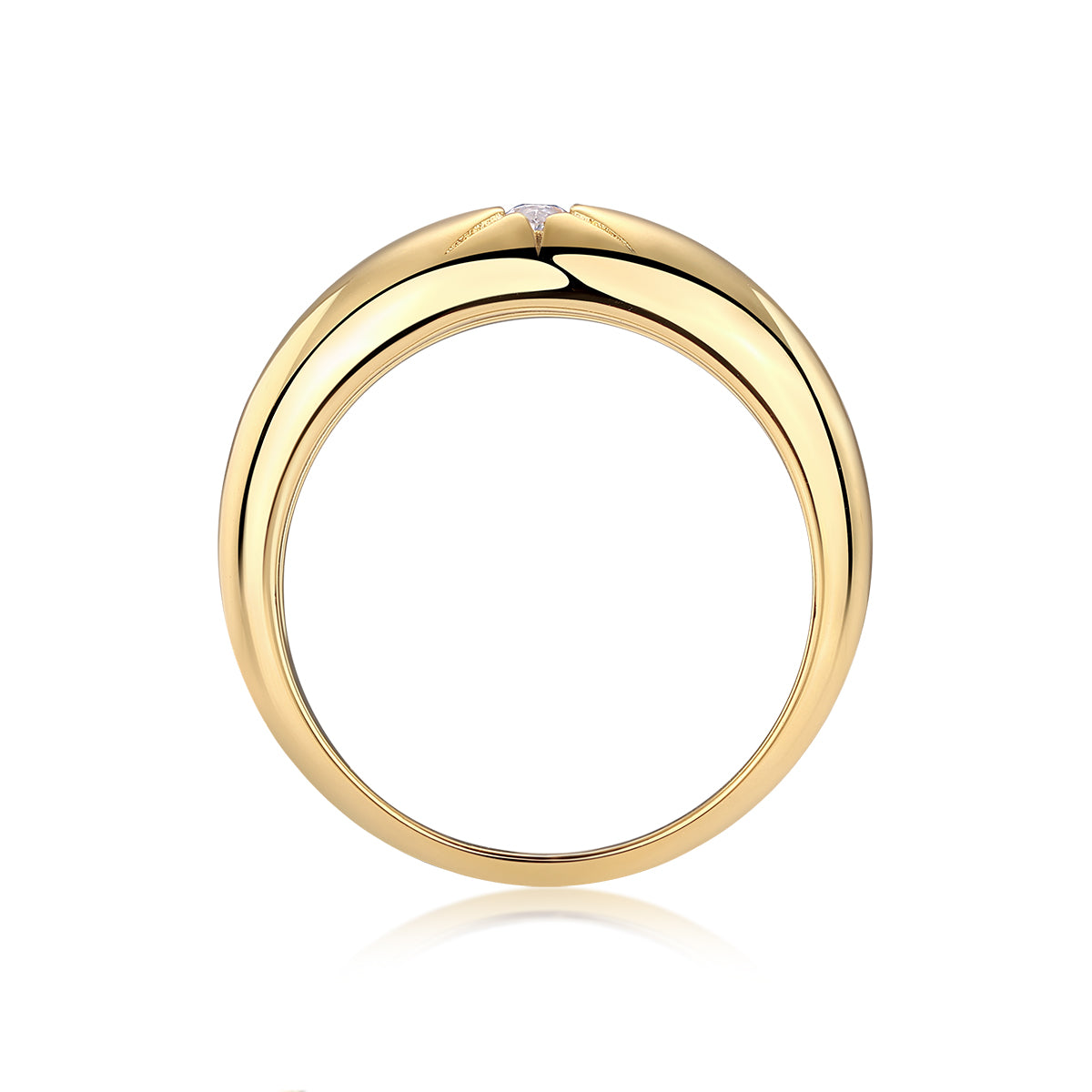 Eight-Prong Radiance Moissanite Solitaire Ring | 925 Sterling Silver