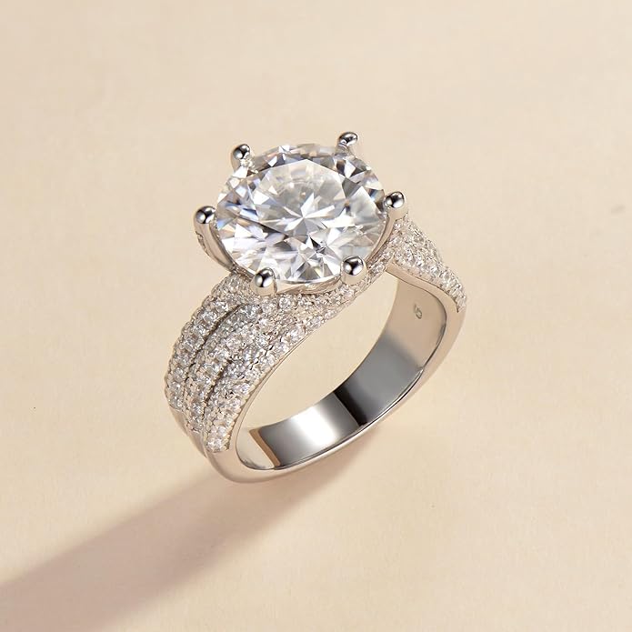Eternal Vow 5-carat moissanite engagement ring in 925 sterling silver