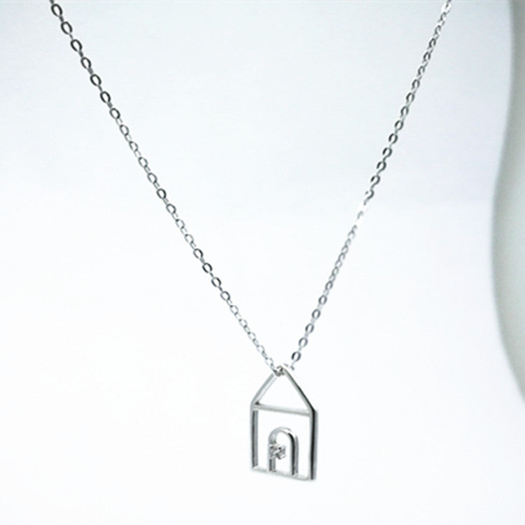 Tiny House Charm Pendant Necklace | 925 Sterling Silver