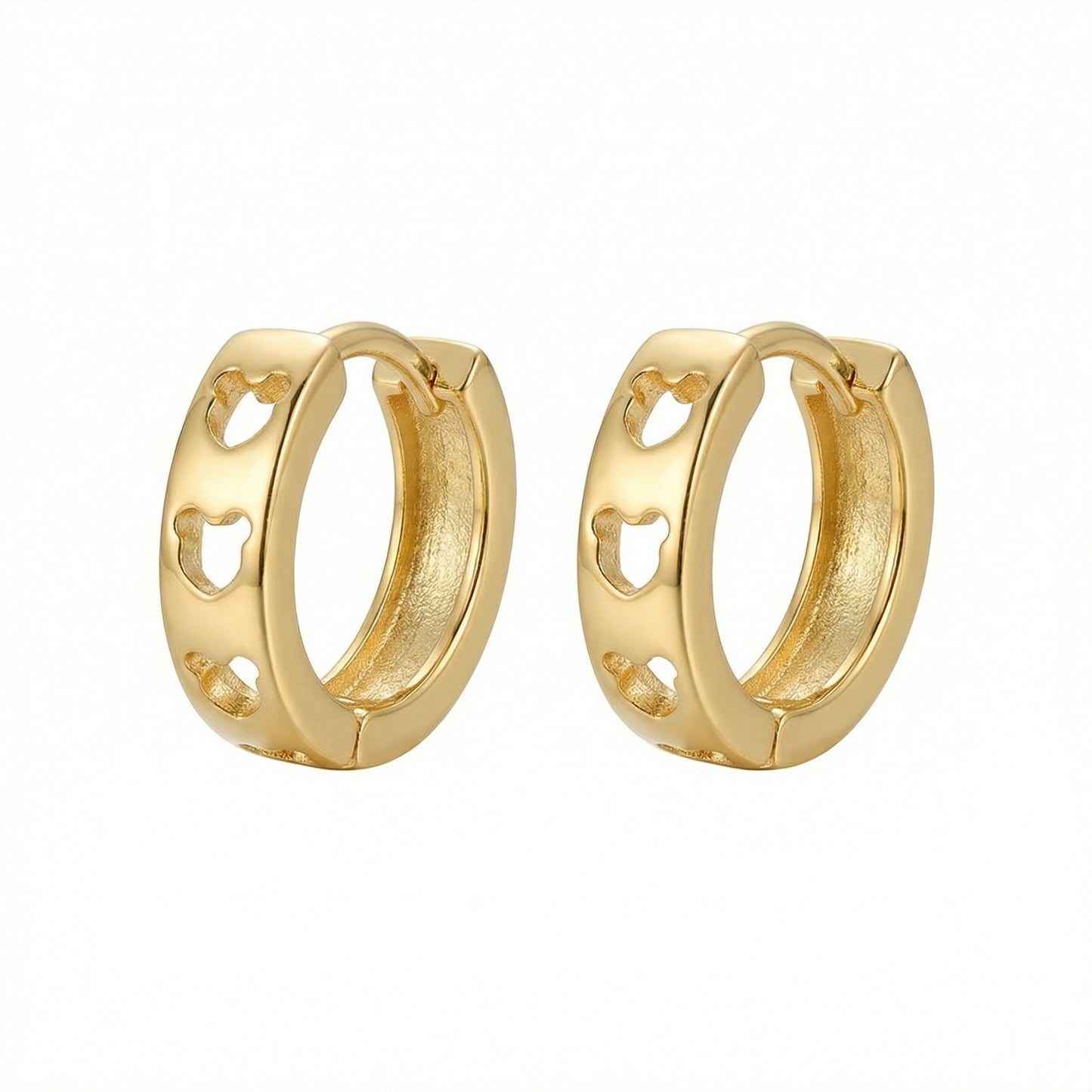Teddy Bear Huggie Hoop Earrings — Playful Charm | 925 Sterling Silver