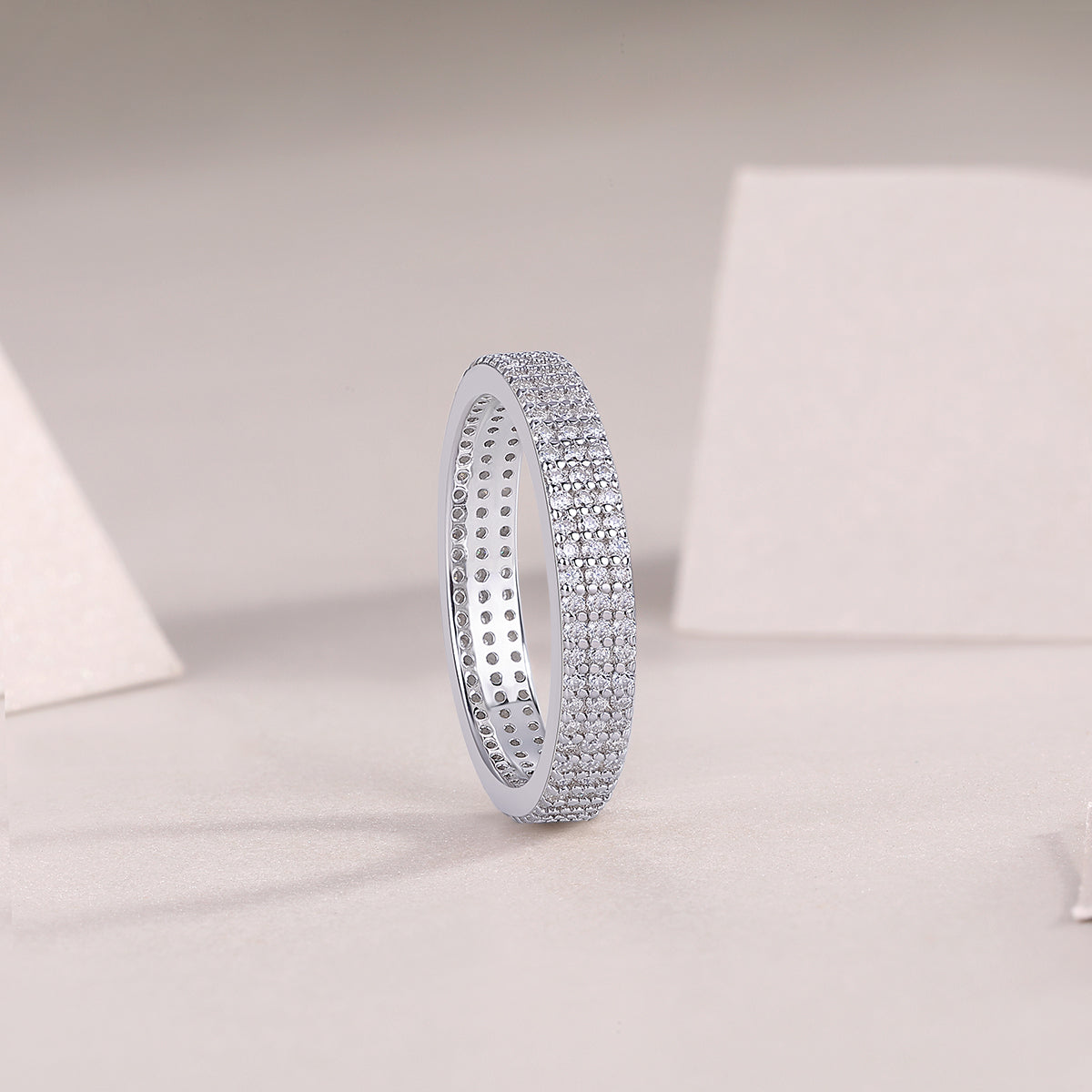 Light Up The Moments Pavé Eternity Moissanite Ring | 925 Sterling Silver