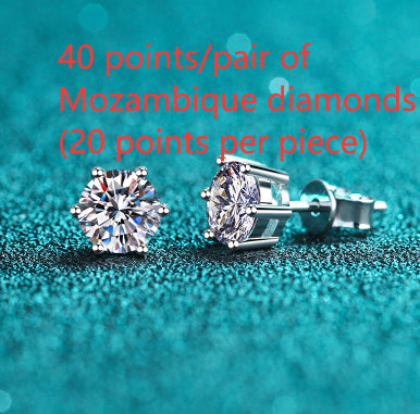 Six-Prong Moissanite Stud Earrings — Diamond-Like Brilliance | 925 Sterling Silver