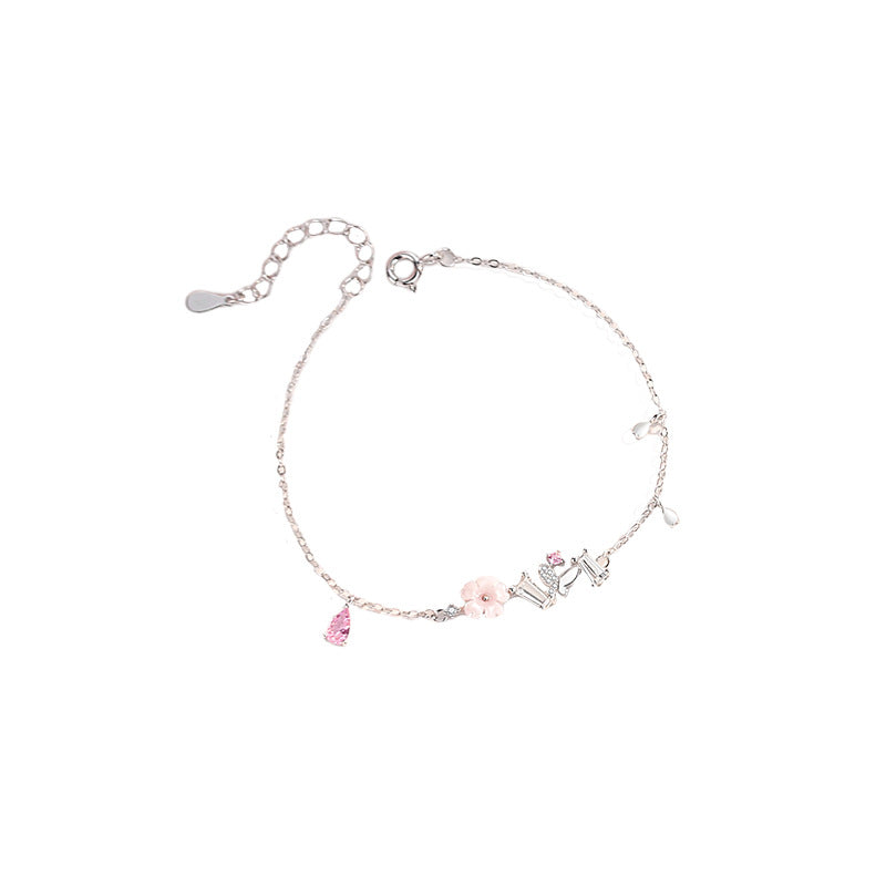 Floral Charm Bead Bracelet — Garden on the Wrist | 925 Sterling Silver