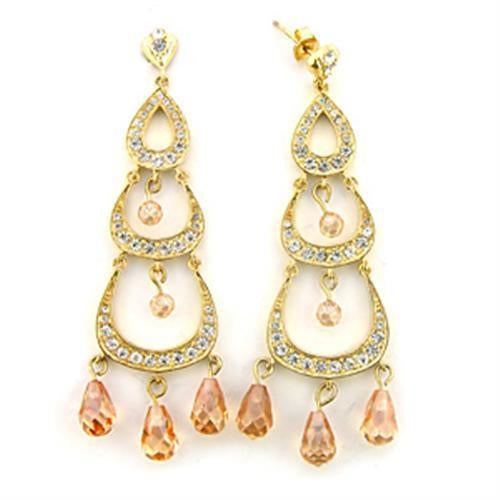 AAA CZ Gold-Plated Drop Earrings | 925 Sterling Silver