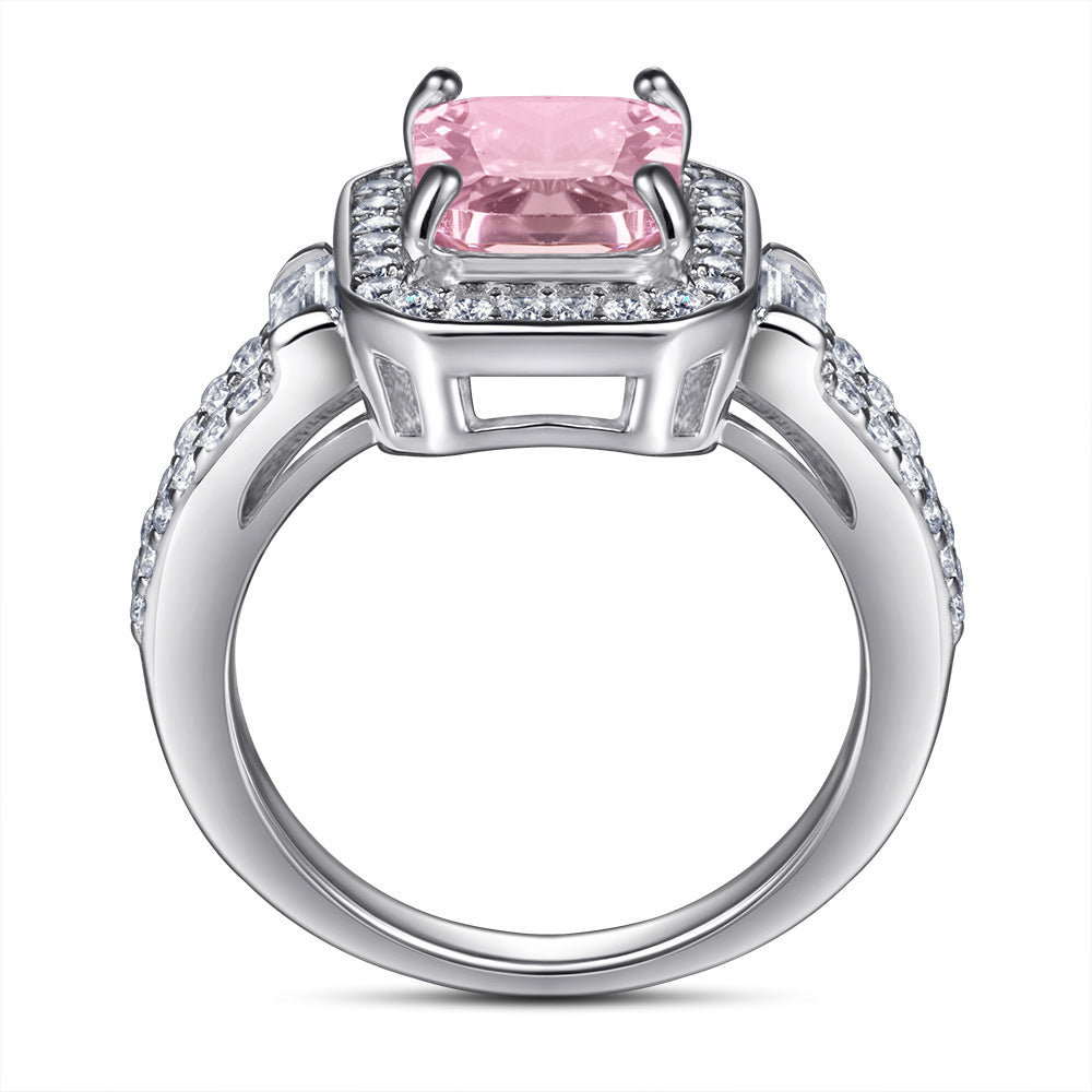 European-Style Zircon Statement Ring | 925 Sterling Silver