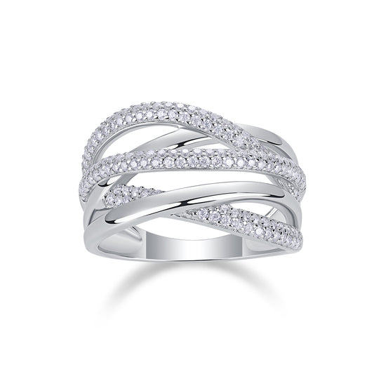 Brilliant Interweaving Moissanite Ring