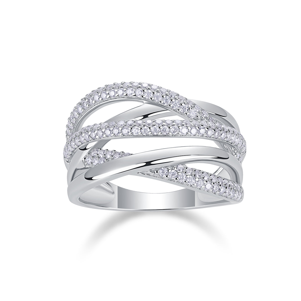Brilliant Interweaving Moissanite Ring