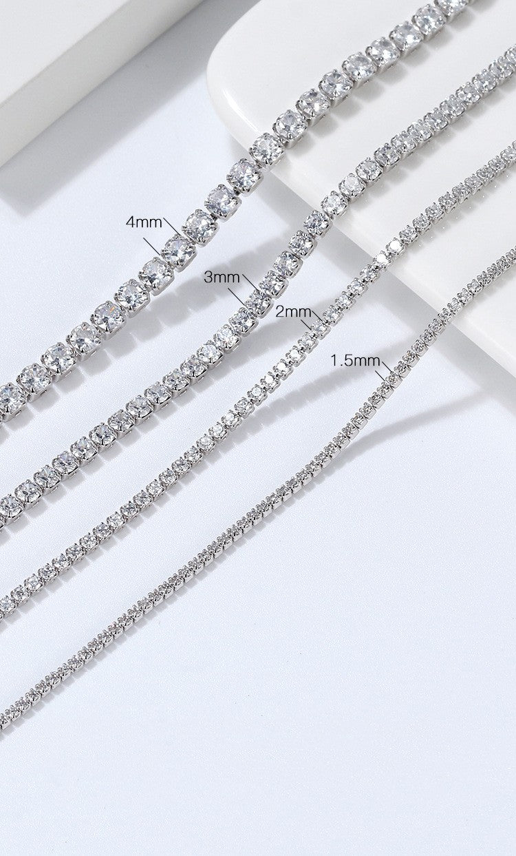 Zircon Tennis Necklace — Continuous Brilliance | 925 Sterling Silver