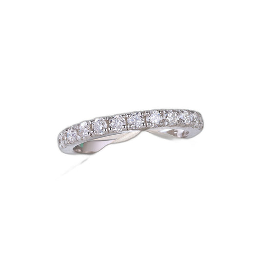 Parallel World Moissanite Eternity Band — white background