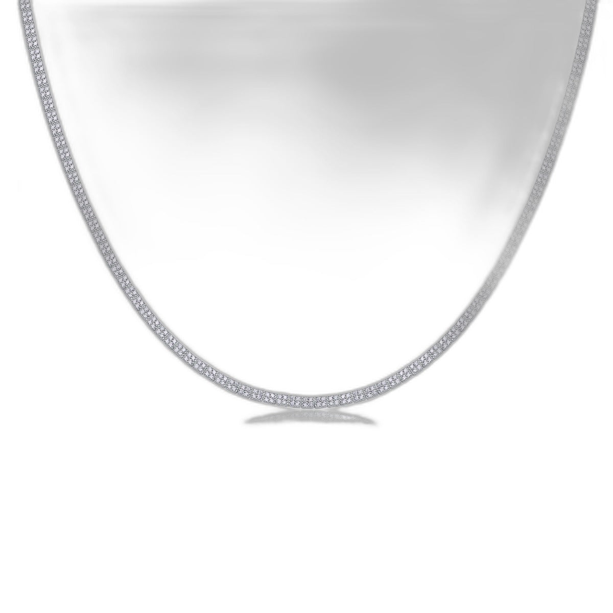Winter Lake Luxury Moissanite Pendant — white background