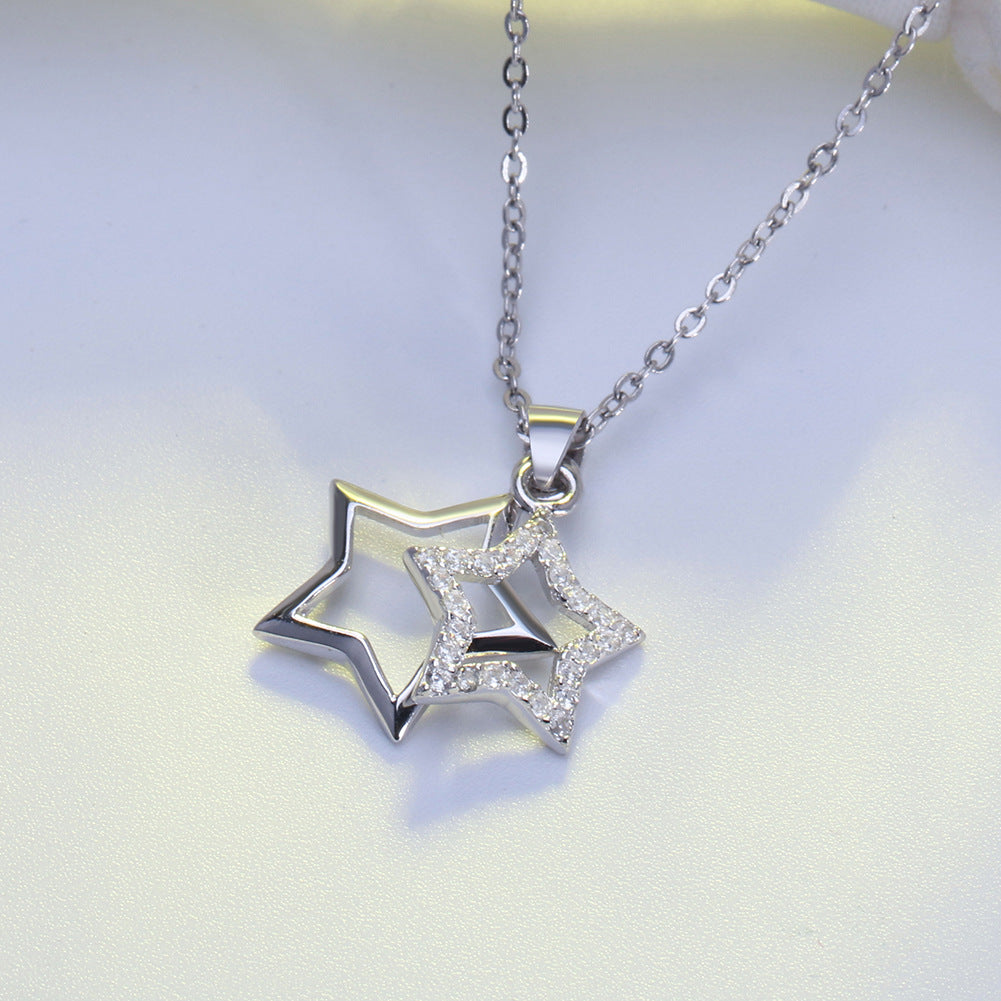 Celestial Star Pendant Necklace | 925 Sterling Silver