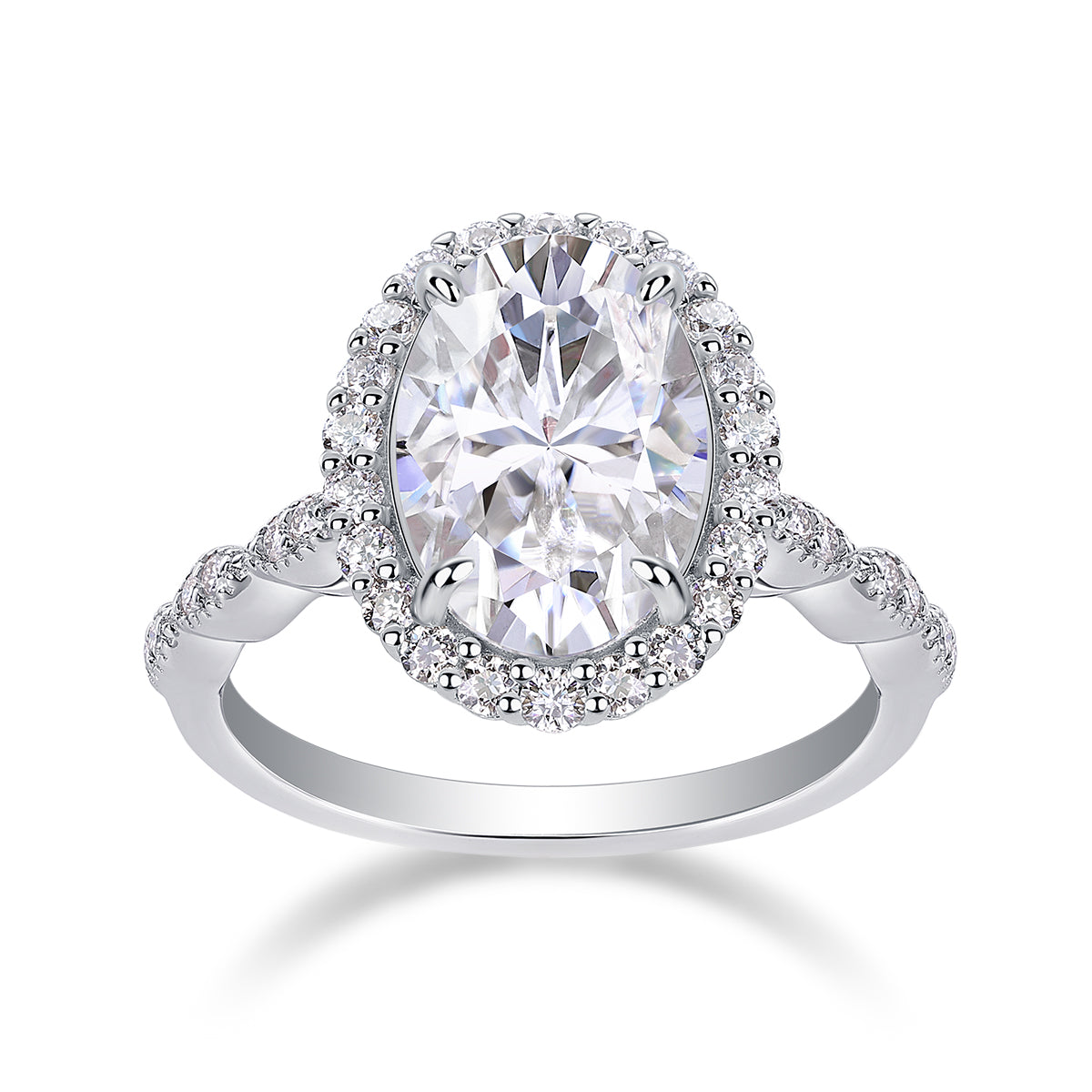 Bright Moon Moissanite Ring