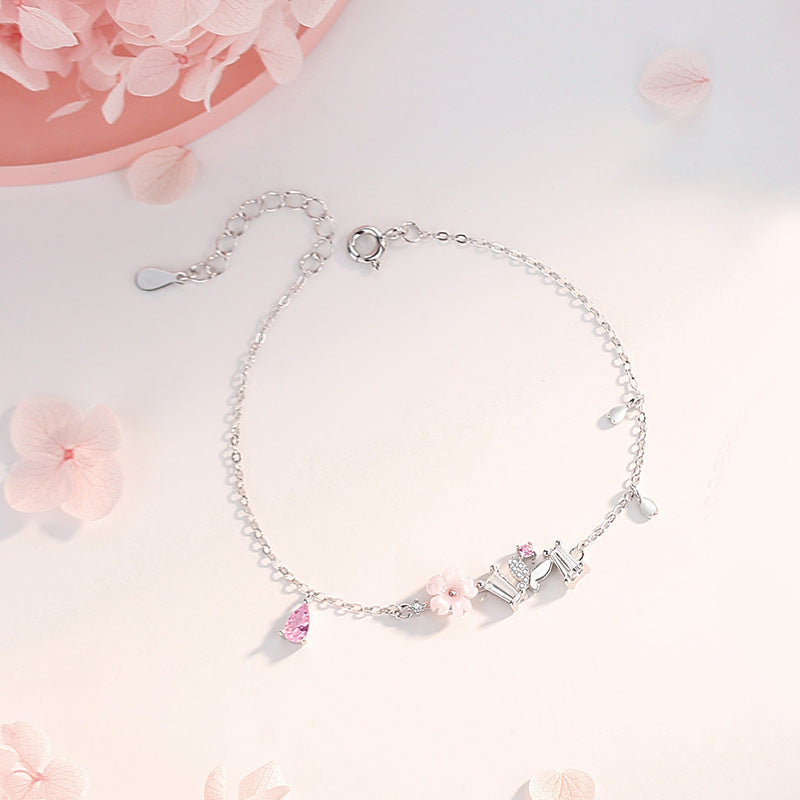 Floral Charm Bead Bracelet — Garden on the Wrist | 925 Sterling Silver