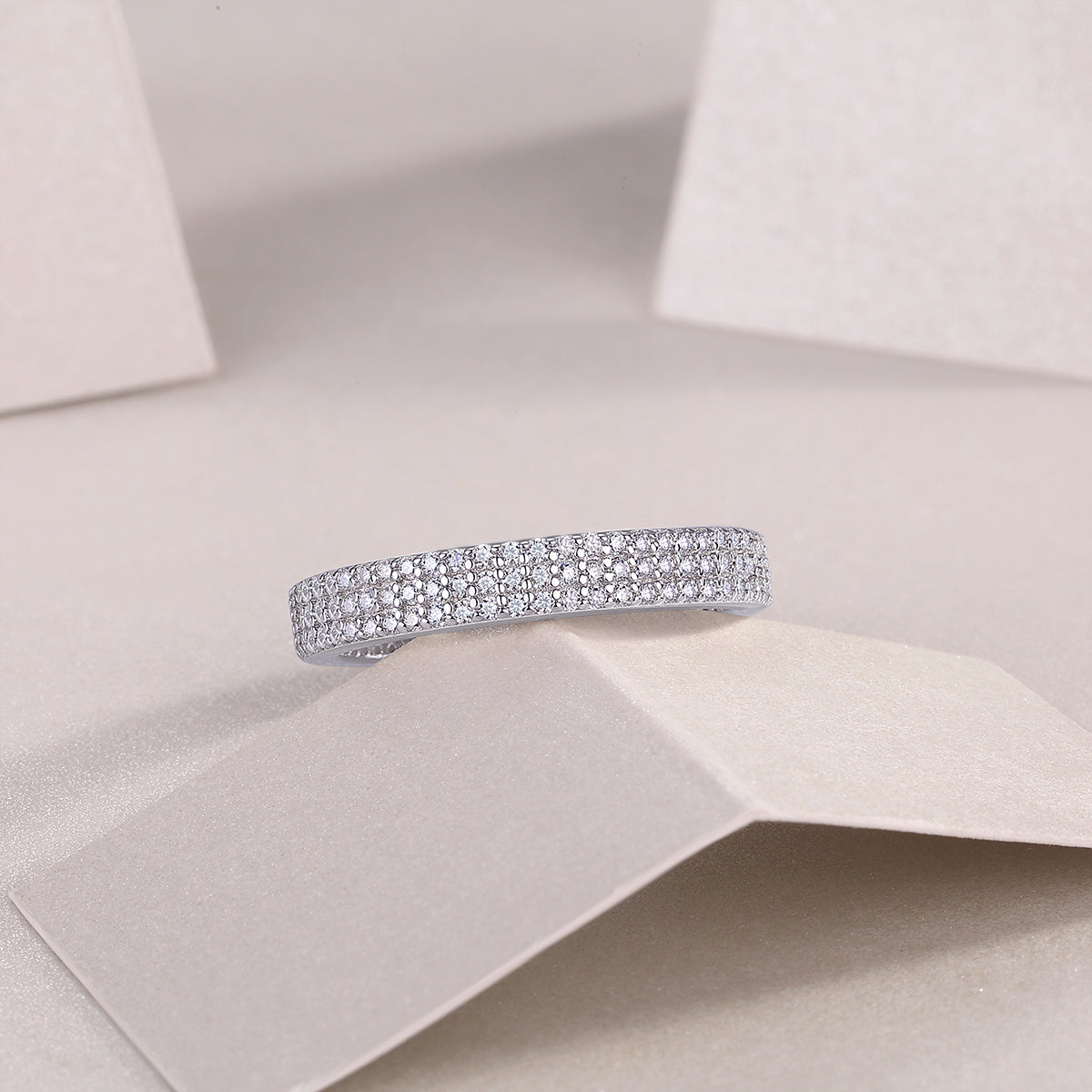 Light Up The Moments Pavé Eternity Moissanite Ring | 925 Sterling Silver