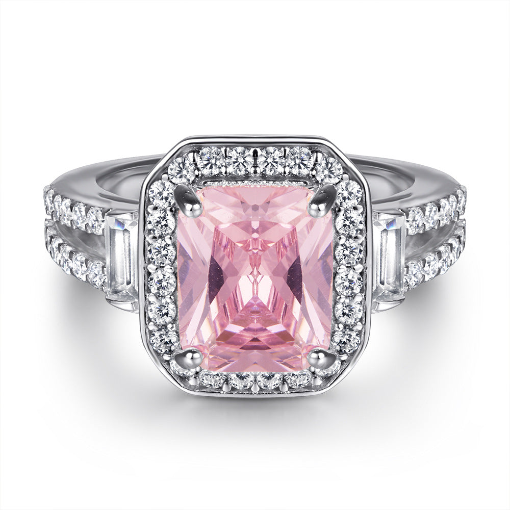 European-Style Zircon Statement Ring | 925 Sterling Silver