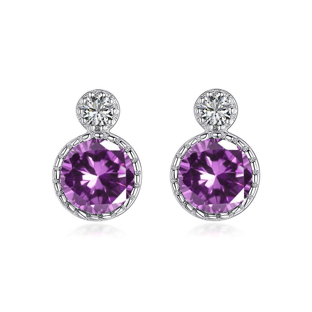 Classic Crystal Stud Earrings | 925 Sterling Silver