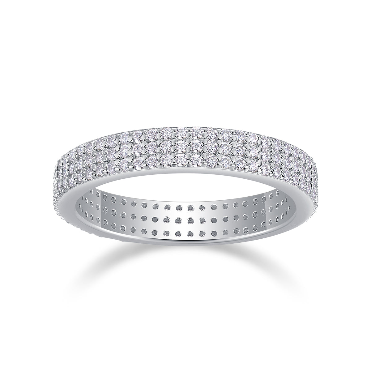 Light Up The Moments Pavé Eternity Moissanite Ring | 925 Sterling Silver