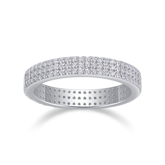 Light Up The Moments Pavé Eternity Moissanite Ring | 925 Sterling Silver