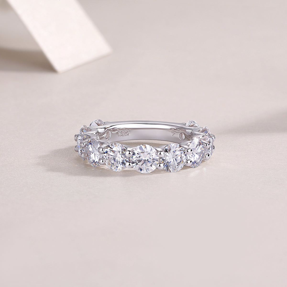 Dazzling Moments Eternity Moissanite Ring | 925 Sterling Silver