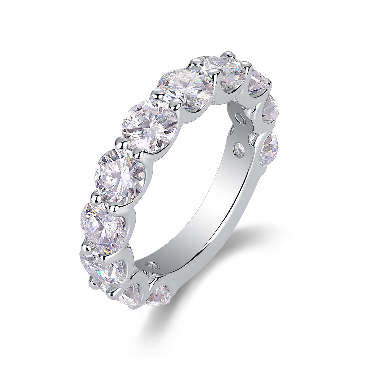 Dazzling Moments Eternity Moissanite Ring | 925 Sterling Silver