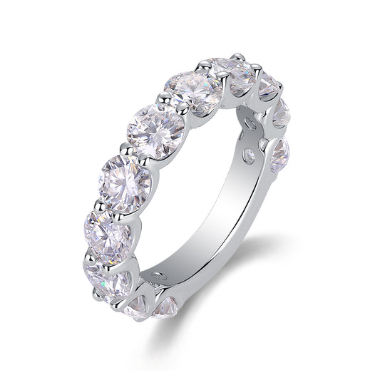 Dazzling Moments Eternity Moissanite Ring | 925 Sterling Silver