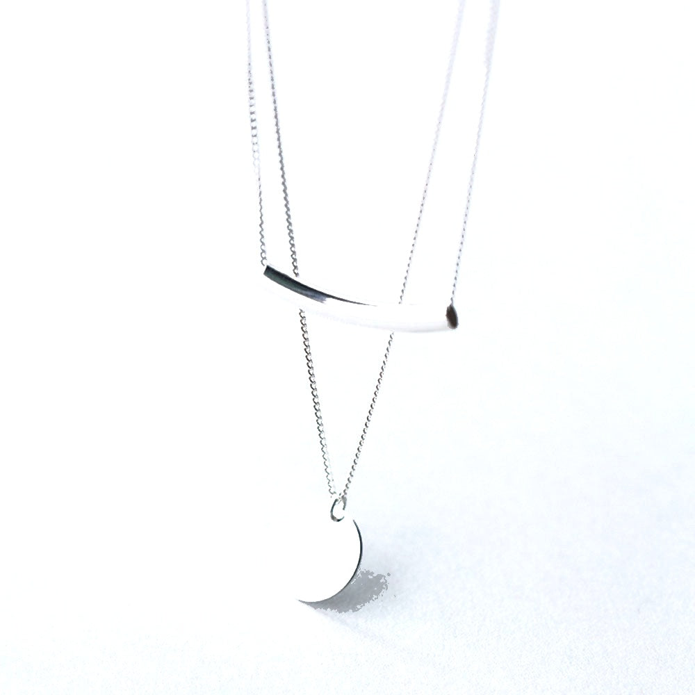 Coin Charm Layered Necklace — Curated Stack | 925 Sterling Silver