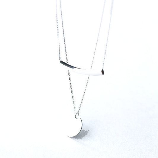 Coin Charm Layered Necklace — Curated Stack | 925 Sterling Silver