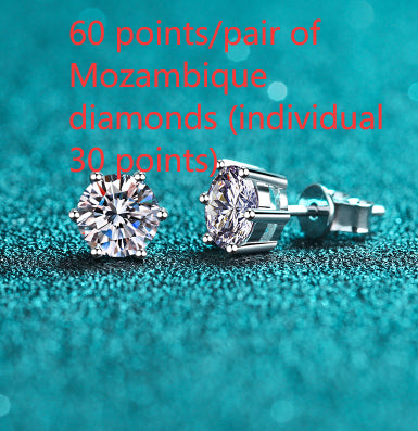 Six-Prong Moissanite Stud Earrings — Diamond-Like Brilliance | 925 Sterling Silver