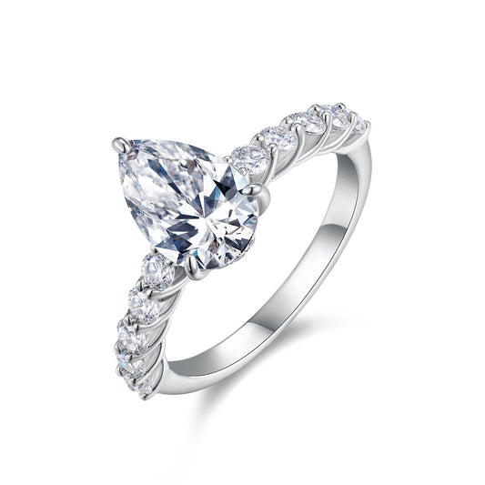 Moonlight Water Drop Moissanite Ring