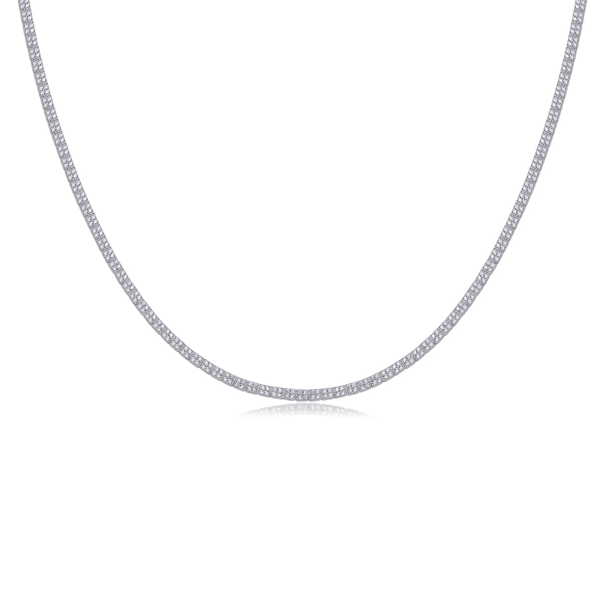 Winter Lake luxury moissanite pendant necklace in 925 sterling silver